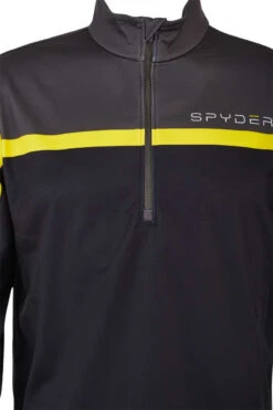 Spyder Men's Vortex Quarter Zip T-Neck 2020-2021 -Volcom Store 205034 001 black gallery5 final