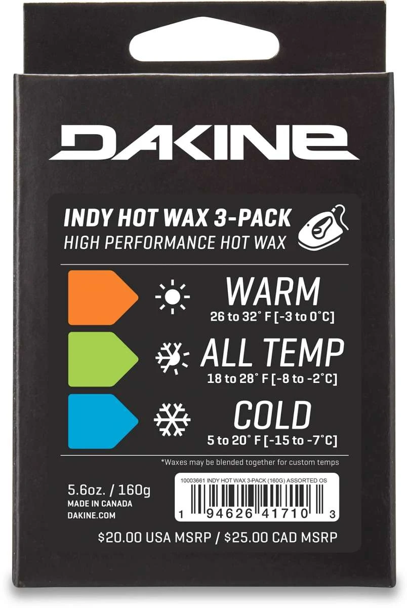 Dakine Indy Hot Wax 3 Pack 160g 2022-2023 3 Dakine Indy Hot Wax 3 Pack 160g 2022-2023