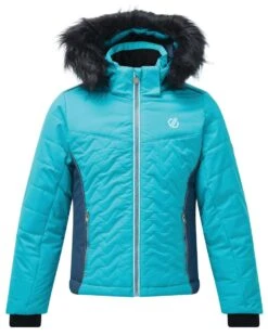 DARE2B Junior's Snowdrop Fur Hood Jacket 2020-2021 -Volcom Store dare 2b 2021 snowdrop fur hood jacket ceramic blue