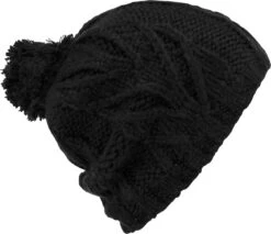 Volcom Ladies' Leaf Pom Beanie 2019-2020 -Volcom Store k5852003 blk black gallery1 final