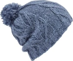 Volcom Ladies' Leaf Pom Beanie 2019-2020 -Volcom Store k5852003 wbu washed blue gallery1 final